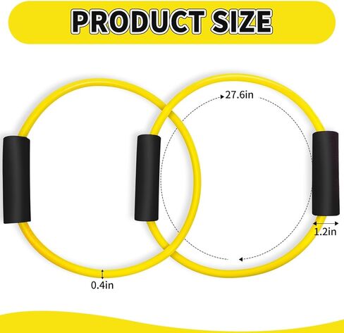 Barre Double Tube Resistance Band Barre Workout Equipment Rubber Resistance Tubes Pure Barre Band for Travel Home Pilates Exercise (Red) in Saudi Arabia