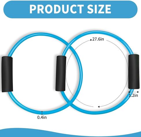 Barre Double Tube Resistance Band Barre Workout Equipment Rubber Resistance Tubes Pure Barre Band for Travel Home Pilates Exercise (Red) in Saudi Arabia