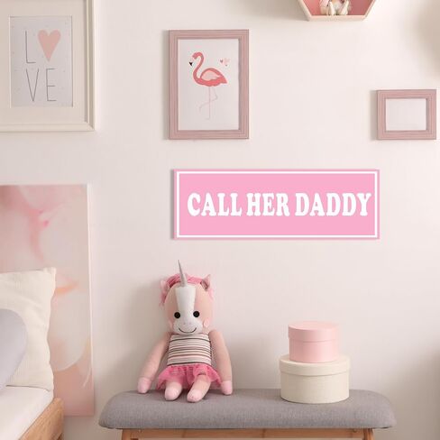 Daddy Chill Funny Street Sign 11" x 11" - Pink Teen Room Decor Aesthetic in Saudi Arabia
