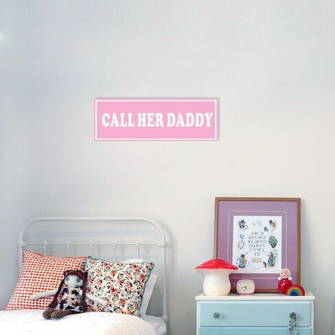 Daddy Chill Funny Street Sign 11" x 11" - Pink Teen Room Decor Aesthetic in Saudi Arabia