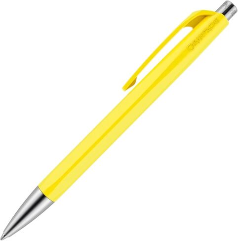Caran Dache Ballpoint Pen, Lemon Yellow, with SwissRide Blue Medium Cartridge in Kuwait