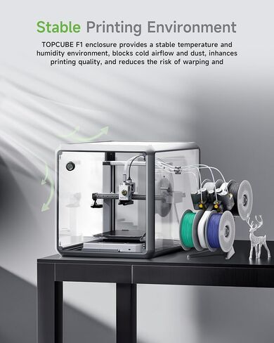 3D Printer Enclosure for Bambu Lab A1, Large Size Enclosure with LED Light, Fireproof Waterproof Dustproof Noise Reduction Constant Temperature 3D Printer Cover, 550x670x600MM in Saudi Arabia