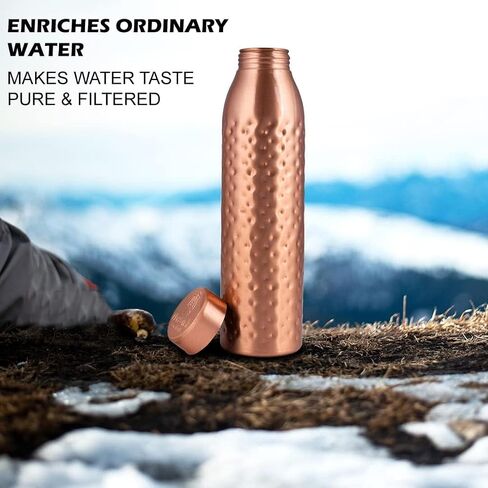 NORMAN JR, Copper Water Bottle 1L - Gift Box of 3, Plain, an Ayurvedic vessel made from pure copper - helps you drink more water, with many health benefits in Saudi Arabia