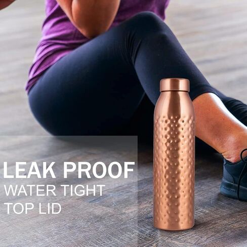 NORMAN JR, Copper Water Bottle 1L - Gift Box of 3, Plain, an Ayurvedic vessel made from pure copper - helps you drink more water, with many health benefits in Saudi Arabia