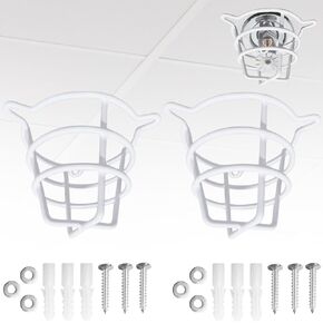 (8 Pack) TunaMax White Fire Sprinkler Head Cage Guard for Both 1/2" & 3/4" Sprinkler Head for Protecting Flush Mount & Side Wall & Semi - Recessed Sprinkler Head Cover