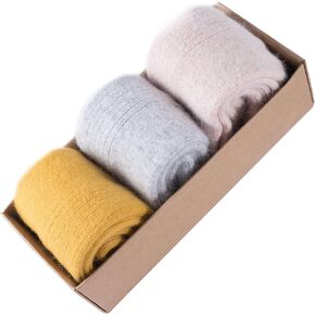 DOMIBOY 3 Pack Women Wool Cashmere Socks Casual Dress Soft Warm Thicken Winter Ladies Sock US 5-9