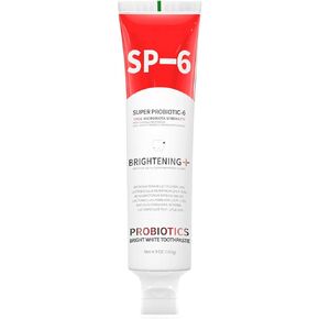 Sp-6 Probiotics Whitening Toothpaste, Sp-6 Ultra Whitening Toothpaste, Enhanced Formula with 6 Probiotics for Teeth Whitening and Gum Health, Fresh Mint Flavor, Fresh Breath, 4.9oz