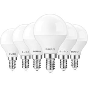BUBO Ceiling Fan Light Bulbs 60 Watt Equivalent, E12 LED Bulb Daylight 5000K, Small Base LED Light Bulbs, Light Bulbs for Ceiling Fan 120V, Candelabra Base LED Light Bulbs 5.5W, Non-Dimmable, 10 Pack