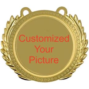Custom Metal Fantasy Football Champion Award Medal 6.3"X5.5" with Championship Necklace Awards Chain