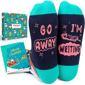 Zmart Funny Crazy Socks Cool Socks Silly Socks for Women Men Teens, Book Lovers Gifts for Students Book Socks Reading Gifts