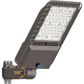 240W LED Parking lot Light 43200Lm 6000K LED Street Light with Dusk to Dawn Photocell IP65 Waterproof Commercial Outdoor Lighting for Roadways Parking Lot Stadium-1 Pack