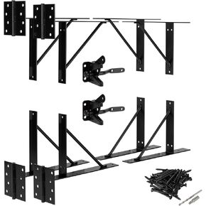 Gate Corner Brace Bracket Heavy Duty Anti Sag Gate Frame Kit Adjustable Gate Hardware for Wooden Fences, Shed Doors, Driveway Gates, Corral Gates, Wood Windows