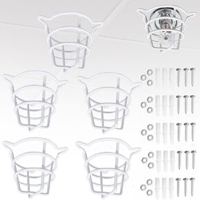 (10 Pack) TunaMax White Fire Sprinkler Head Cage Guard for Both 1/2" & 3/4" Sprinkler Head for Protecting Flush Mount & Side Wall & Semi - Recessed Sprinkler Head Cover