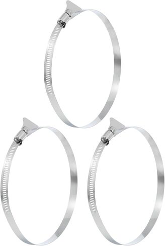 uxcell 3Pcs Stainless Steel Hose Clamps Worm Gear Hose Clamp, 155-178mm (6-1/8"to 7") Adjustable Thumb Screw Key Type Clamps Fuel Line Clamps 12mm Bandwidth for Plumbing, Automotive in Saudi Arabia