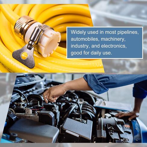 uxcell 3Pcs Stainless Steel Hose Clamps Worm Gear Hose Clamp, 155-178mm (6-1/8"to 7") Adjustable Thumb Screw Key Type Clamps Fuel Line Clamps 12mm Bandwidth for Plumbing, Automotive in Saudi Arabia