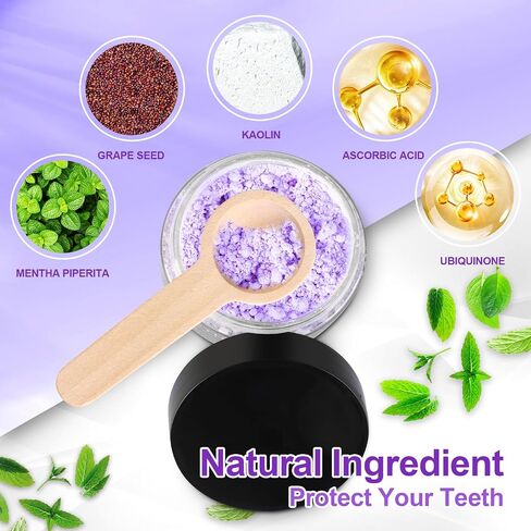2025 New Teeth Restoration Mineral Powder Purple Natural Tooth Powder Teeth Whitening Powder Teeth and Gums Strengthening Restore Tooth Cleaning Powder Mineral Toothpaste Powder 50g in Saudi Arabia