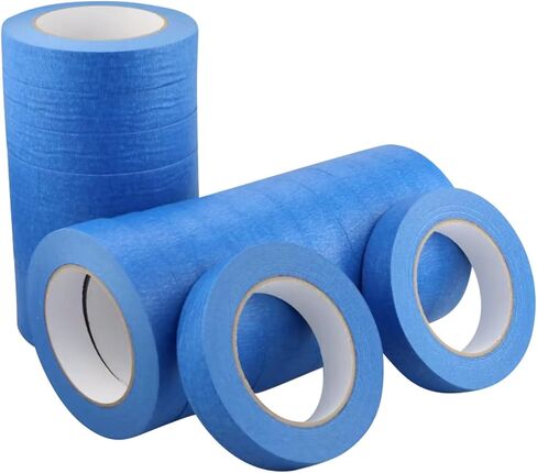 10 Rolls Painters Tape 1 Inch Wide Bulk, Blue Tape, Masking Tape, 1 inch x 55 Yards, Multi-Surface Painters Tape for Wall Painting, DIY Crafts & Arts (Blue, Painters Tape 1 inch x 10 Rolls) in Saudi Arabia
