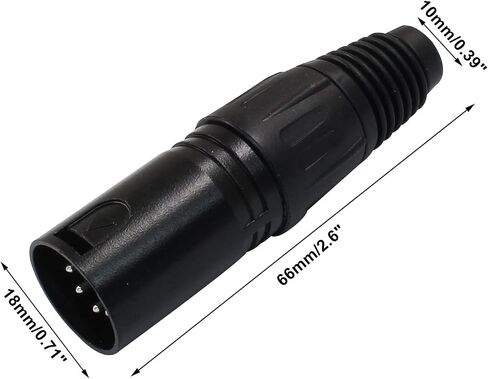 Litoexpe 4 Pcs 4 Pin XLR Female Plugs Connectors, XLR Cable Ends Solder Type Replacement Audio Socket, Female Plug Connector Mic Microphone Cable Plug Connector in Saudi Arabia