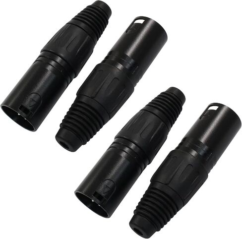 Litoexpe 4 Pcs 4 Pin XLR Female Plugs Connectors, XLR Cable Ends Solder Type Replacement Audio Socket, Female Plug Connector Mic Microphone Cable Plug Connector in Saudi Arabia