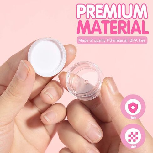 HNYYZL 40Pcs Cosmetic Containers, 3 Gram Sample Empty Container Plastic Travel Pot Jar, for Eye Shadow Nails Powder Jewelry Earrings Lotion Cream Sample Make-up Storage(8 Colors, 3ML) in Saudi Arabia