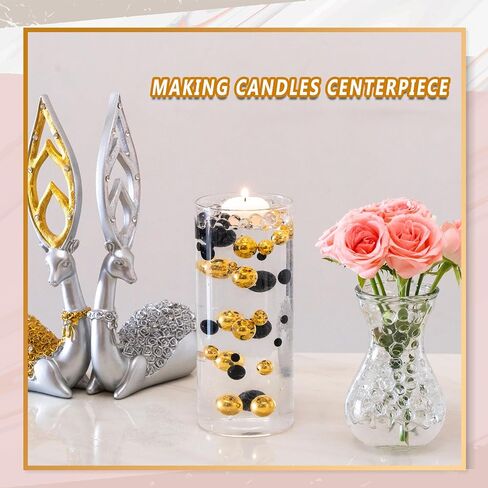 260Pcs Vase Filler White No Hole Faux Beads for Vase Filling Decorations, Candle Centerpieces, Wedding Centerpieces, Home Party Decor (8/14/18mm) in Kuwait