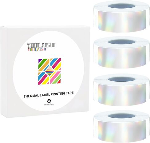 12 Rolls of Thermal Label Printing Tape, 1920 PCS in Total, 0.55"x1.57" (14mm X 40mm),160 Labels per Roll, 10 Colors, Waterproof Adhesive Print Labels, Compatible with D30 Label Tape Printer in Saudi Arabia