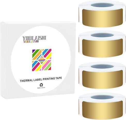 12 Rolls of Thermal Label Printing Tape, 1920 PCS in Total, 0.55"x1.57" (14mm X 40mm),160 Labels per Roll, 10 Colors, Waterproof Adhesive Print Labels, Compatible with D30 Label Tape Printer in Saudi Arabia