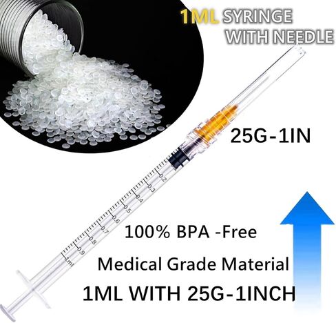 Luer lock 3ml 23Ga 5/8 Inch(15.8mm), 50 Pack Sterile Lab Utensils for Scientific Research, Industrial Dispensing or Liquid Measuring in Saudi Arabia