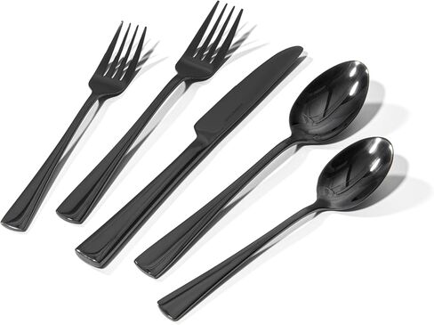 KINGSTONE Silverware Set for 8, 40-Piece Forged 18/10 Stainless Steel Flatware Set, Mirror Finish Cutlery Set Dishwasher Safe for Home, Restaurant, Wedding, Party in Kuwait