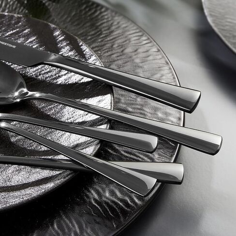 KINGSTONE Silverware Set for 8, 40-Piece Forged 18/10 Stainless Steel Flatware Set, Mirror Finish Cutlery Set Dishwasher Safe for Home, Restaurant, Wedding, Party in Kuwait