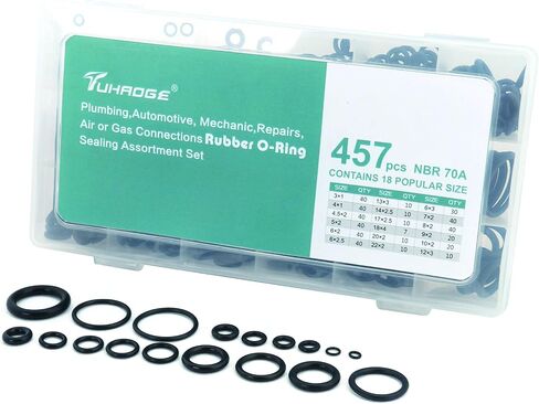 O Ring kit 457 Pcs 225PCS Hydraulic o Rings 18 Size O Ring Assortment Rubber O-Ring Gasket Assortment Kit (225 PCS) in Saudi Arabia