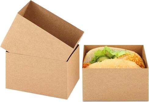 60 Pieces Paper Sandwich Boxes Sandwich Take Out Boxes Containers Sandwich Cake Boxes for Toast, Donuts, Sandwiches(White) in Saudi Arabia