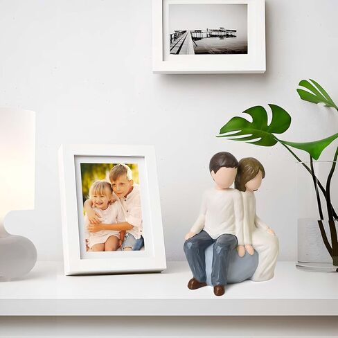 Mother and Son Figurines Statues, Sculpted Hand-Painted Mom and Child Statues Gifts for Mother’s Day Anniversary Birthday Home Decor in Saudi Arabia