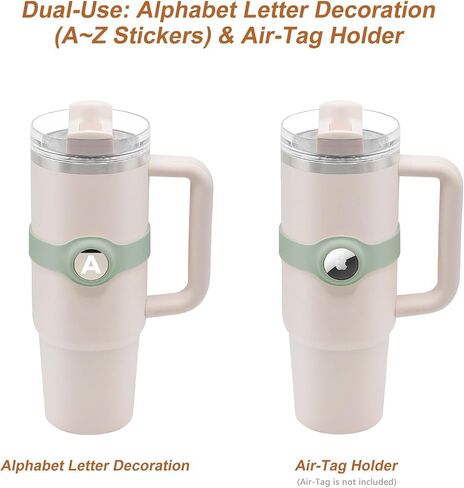 Alphabet Decoration for Stanley & Air-Tag Holder for Stanley,26 Letter Stickers(A-Z),Stylish Accessory for Your 30oz Stanley Cup (Blue) in Saudi Arabia