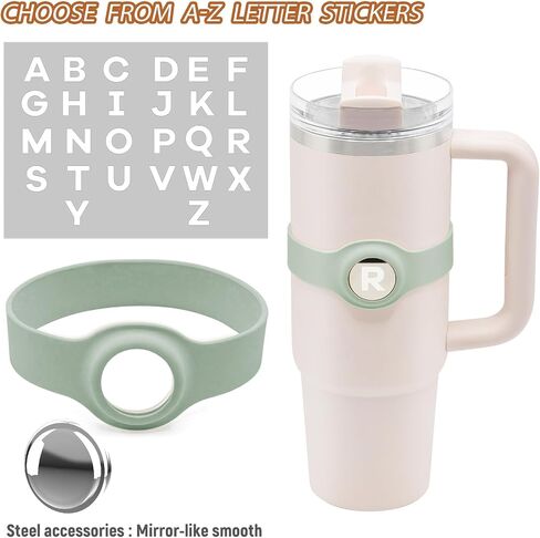 Alphabet Decoration for Stanley & Air-Tag Holder for Stanley,26 Letter Stickers(A-Z),Stylish Accessory for Your 30oz Stanley Cup (Blue) in Saudi Arabia