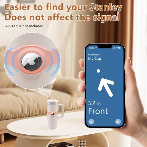 Alphabet Decoration for Stanley & Air-Tag Holder for Stanley,26 Letter Stickers(A-Z),Stylish Accessory for Your 30oz Stanley Cup (Blue) in Saudi Arabia