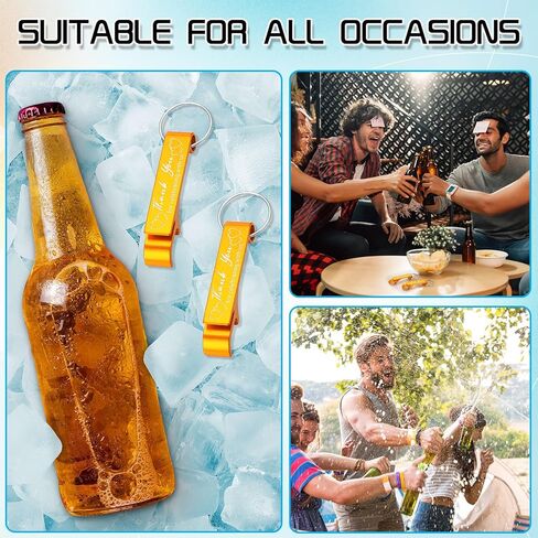 Dandat 100 Pcs Bottle Opener Keychain Bulk Thank You Wedding Favors for Guests Aluminum Wine Beer Opener Engraved Wedding Guest Gifts for Birthday Party Graduation Souvenirs(Black) in Kuwait