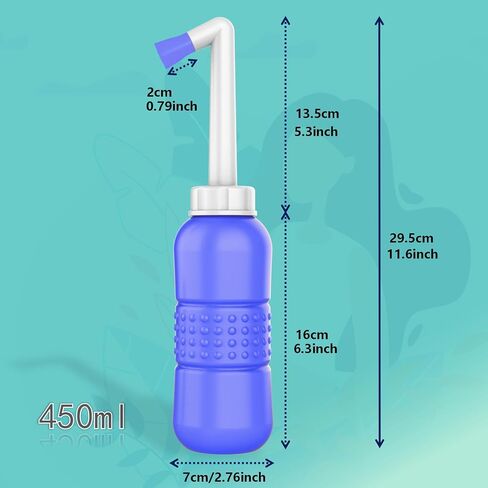 2PCS Vaginal irrigation Intimate Wash for Women,Portable Bidet Travel Bidets,Peri Bottle for Postpartum Care (Pink+Green) in Kuwait