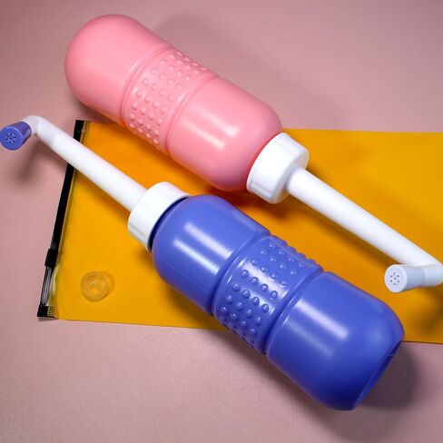 2PCS Vaginal irrigation Intimate Wash for Women,Portable Bidet Travel Bidets,Peri Bottle for Postpartum Care (Pink+Green) in Kuwait