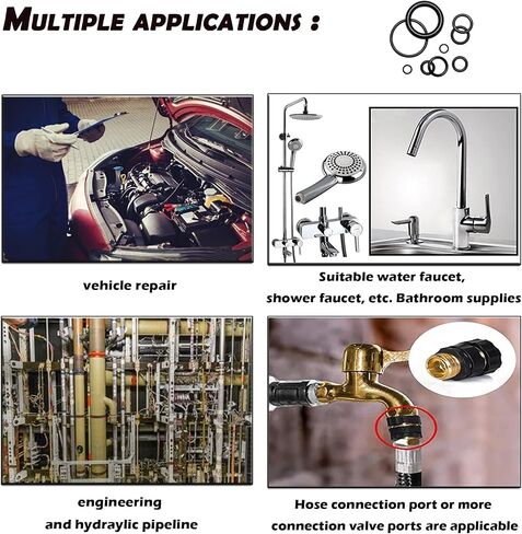 382 PCS 30 Sizes SAE Viton O Ring Assortment Kit for Aviation Car Engines Cylinders Hydraulic Plumbing Various Industrial with 4 Pcs Pick and Hook Set in Saudi Arabia