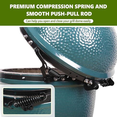 Band and Hinge Assembly for Large Green Egg,Steel Big Size Green Egg Grill Band Accessories,Replacement Hinge,Band & Handle Assembly for Large Green Egg in Saudi Arabia