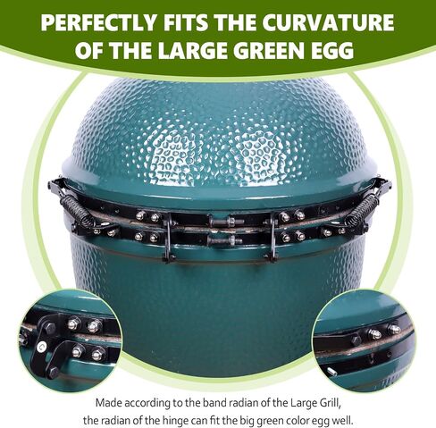 Band and Hinge Assembly for Large Green Egg,Steel Big Size Green Egg Grill Band Accessories,Replacement Hinge,Band & Handle Assembly for Large Green Egg in Saudi Arabia