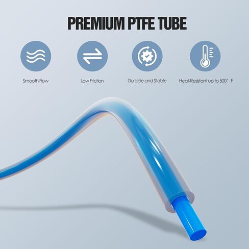 PTFE Tube 2.5mm ID × 4mm OD | 16.4ft with Tubing Cutter | Compatible with Bambu Lab A1 Mini/A1/P1P/P1S/X1C/AMS/P1/X1 Series & Creality K1/K1 Max/Ender 3 V3 3D Printers - 1.75mm Filament in Saudi Arabia