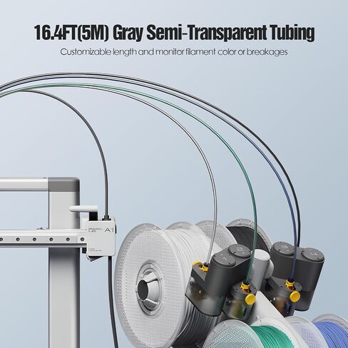 PTFE Tube 2.5mm ID × 4mm OD | 16.4ft with Tubing Cutter | Compatible with Bambu Lab A1 Mini/A1/P1P/P1S/X1C/AMS/P1/X1 Series & Creality K1/K1 Max/Ender 3 V3 3D Printers - 1.75mm Filament in Saudi Arabia