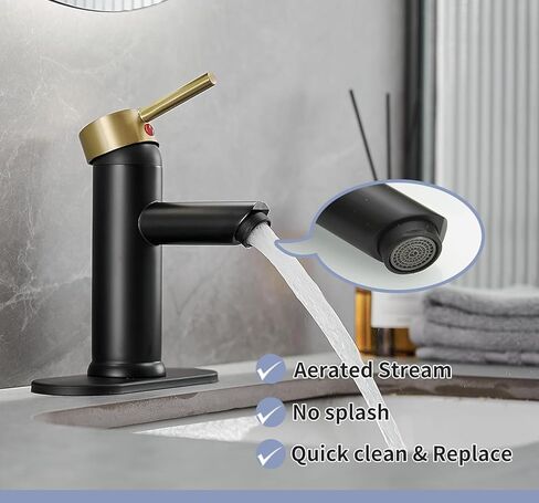 Bathroom Sink Faucet, Chrome Bathroom Faucet, Commercial Single Handle One Hole Deck Mount Brass Lavatory Faucet with Cover Plate, Pop Up Drain with Overflow Included in Saudi Arabia
