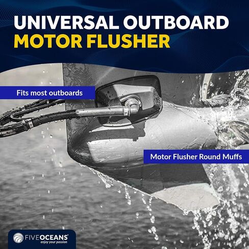 Five Oceans Universal Outboard Motor Flusher Muffs & Gear Oil Pump Set - Essential Marine Maintenance Kit for Efficient Engine Flushing & Gear Oil Changes in Kuwait