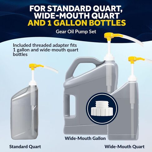 Five Oceans Universal Outboard Motor Flusher Muffs & Gear Oil Pump Set - Essential Marine Maintenance Kit for Efficient Engine Flushing & Gear Oil Changes in Kuwait