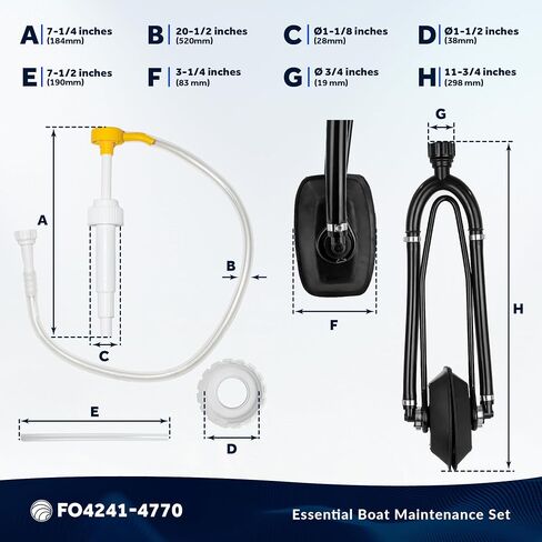 Five Oceans Universal Outboard Motor Flusher Muffs & Gear Oil Pump Set - Essential Marine Maintenance Kit for Efficient Engine Flushing & Gear Oil Changes in Kuwait
