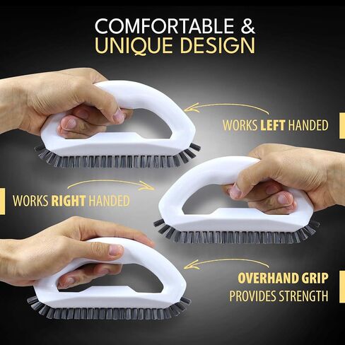 Grout Cleaning Brushes Set (3 Pcs) Deep Cleaner Multi-Purpose Stiff Bristle Brush, Cleaning Toothbrush for Cleaning Corners, Spaces, Tile, Shower, Window & Door Track, Floor, Juicers and Tight Spaces in Saudi Arabia