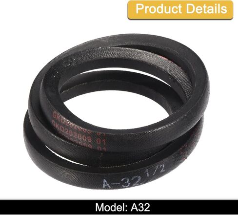uxcell 3 Pack A37 1/2 Classic Wrapped V-Belt, 39" Outside Circumference Wrapped Industrial Rubber V-Belt A Profile V-Belt for Industrial Machinery Equipment, Black in Saudi Arabia